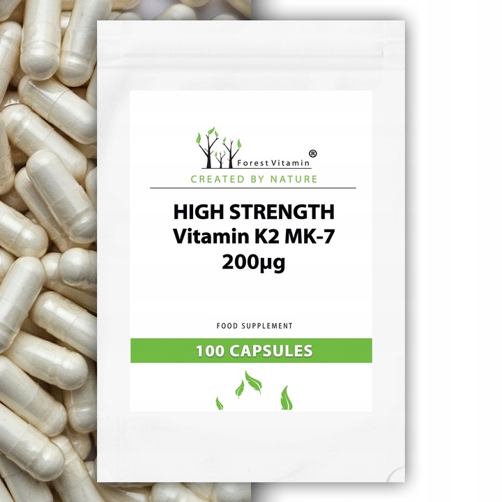 WITAMINA K2 MK-7 200mcg NATTO MOCNA 100 kapsułek