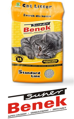 SUPER BENEK Żwirek Naturalny 25L