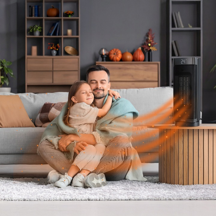 Termowentylator Farelka EBERG NOX Grzejnik elektryczny kolumnowy 2000W