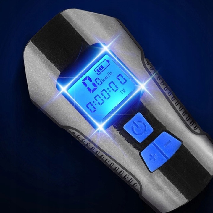 LAMPKA ROWEROWA AKUMULATOROWA LICZNIK KLAKSON PRZÓD TYŁ NA ROWER KABEL USB