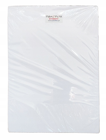 Naklejki A4 210x297 mm, do drukarki cyfrowej laserowej atrament - 100 ark.