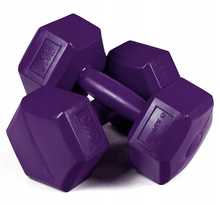 HANTLE hantelki CIĘŻARKI 2x3KG ZESTAW do ćwiczeń fitness BITUMICZNE