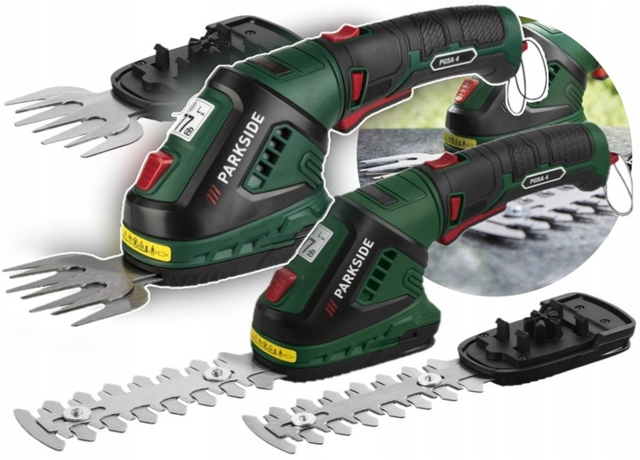 PARKSIDE Akumulatorowe Nożyce DO Trawy i krzewów 2w1 PGSA 4 B3 +