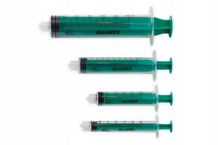STRZYKAWKI 10ML 3częściowe 100szt. strzykawka iniekcyjna LUER DicoNEX Zarys