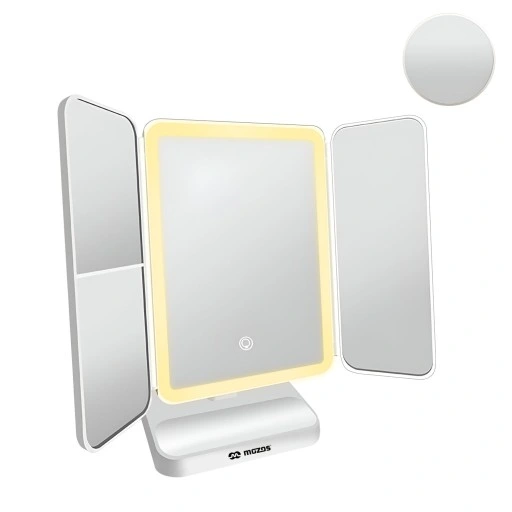 LUSTERKO DO MAKIJAŻU Z OŚWIETLENIEM LED PODŚWIETLANE POWIĘKSZAJĄCE PREMIUM