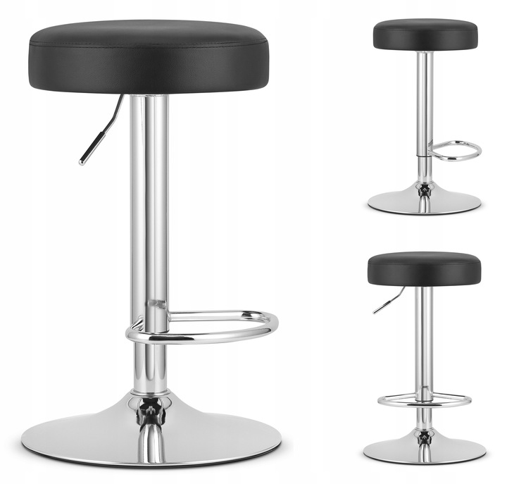 Hoker Krzesło Obrotowe Regulowane Ekoskóra Do Kuchni Salonu GEKO