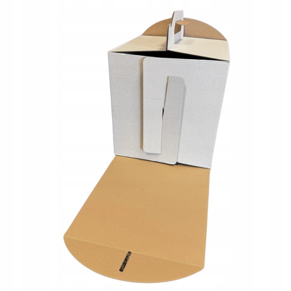 PUDEŁKO KARTON OPAKOWANIE NA TORT Z RĄCZKĄ 30x30x28 cm (5 sztuk) +