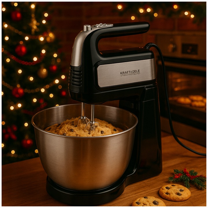 MIKSER Z MISĄ RĘCZNY WIELOFUNKCYJNY ROBOT KUCHENNY 1000W TURBO 5