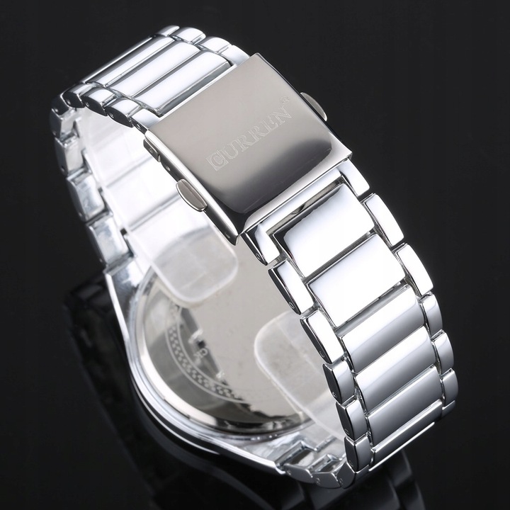 ZEGAREK MĘSKI CURREN KLASYCZNY STALOWY ELEGANCKI DATOWNIK 4 KOLORY PREZENT