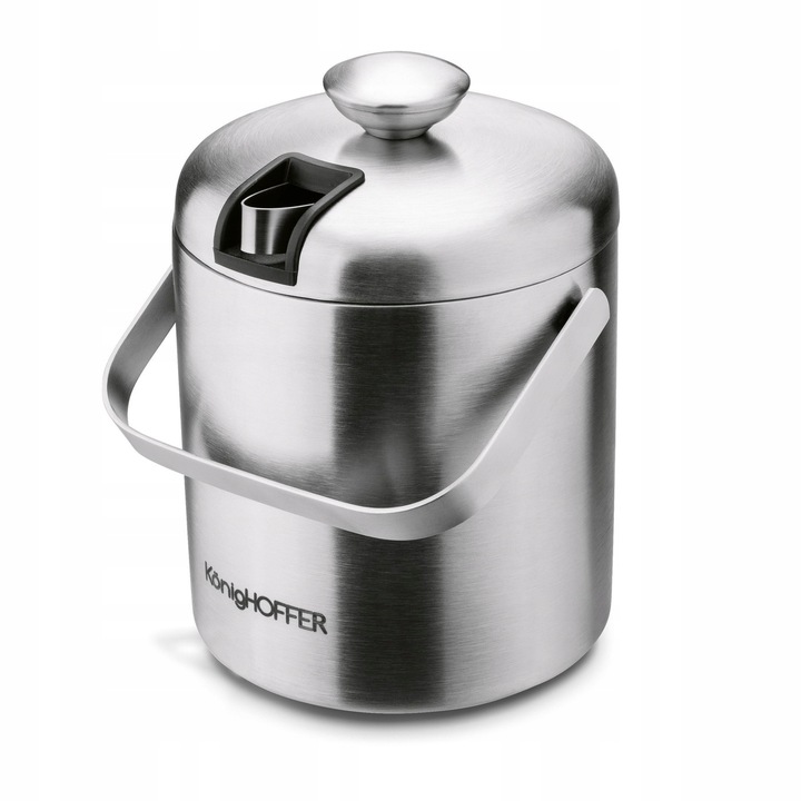 WIADERKO NA LÓD Pojemnik NA KOSTKI LODU z SZCZYPCAMI KonigHOFFER Lugo 1,3 l