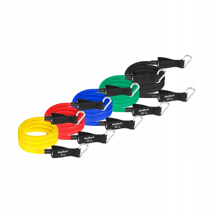 Gumy oporowe ekspandery zestaw do ćwiczeń rehabilitacji 80kg uchwyt