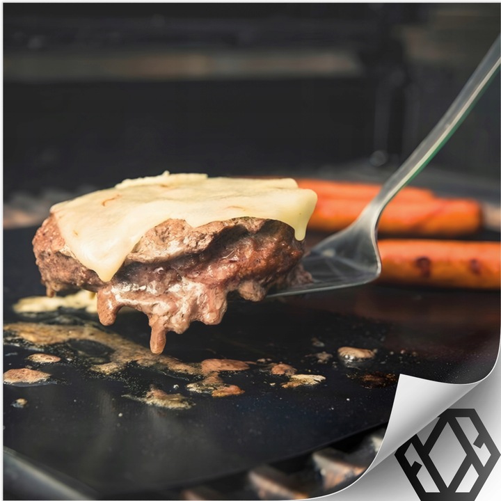 12x MATA DO GRILLA TEFLONOWA PODKŁADKA DO PIECZENIA TACKA WIELORAZOWA