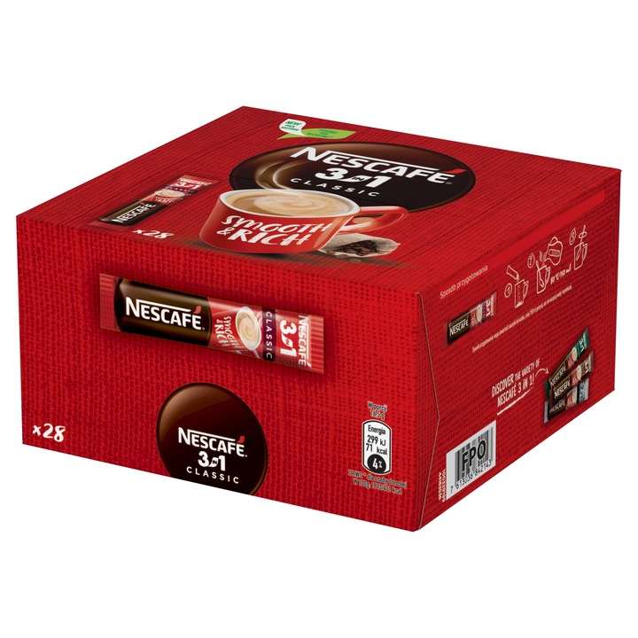 KAWA w SASZETKACH Nescafé 3w1 Classic 28 szt x 16,5 g w KARTONIE