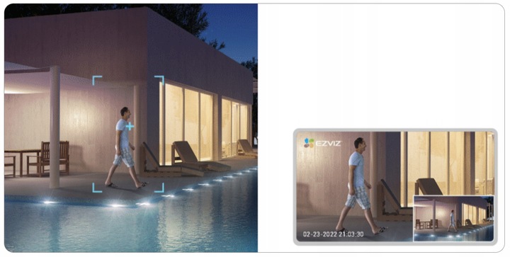 Kamera Obrotowa WiFi 5MPx H8 3K EZVIZ Autotracking Zewnętrzna CS-H8 3K PRO