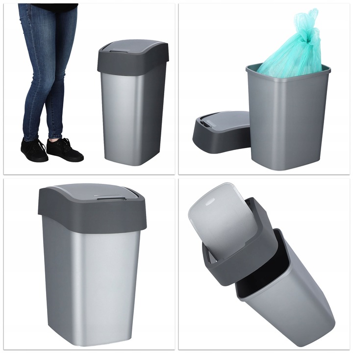 CURVER KOSZ NA ŚMIECI POJEMNIK 50 L GRAFITOWY