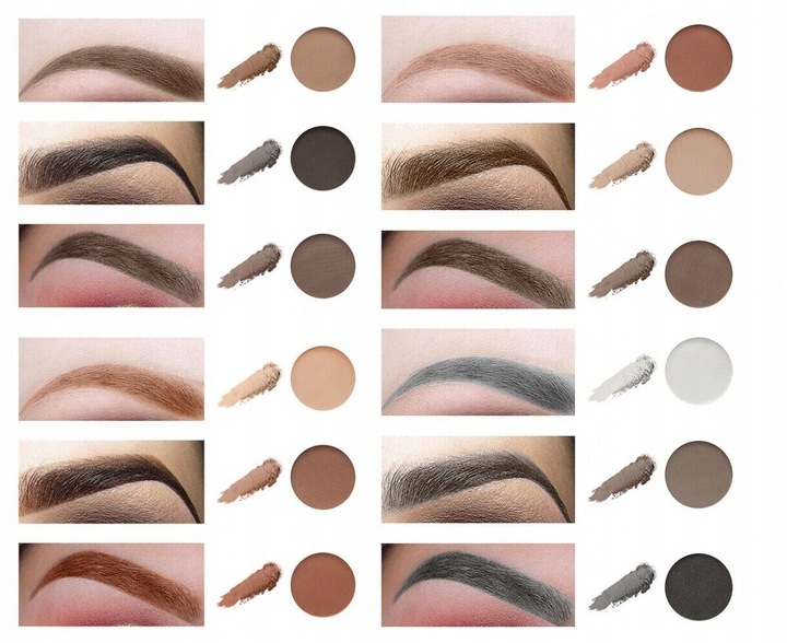 Paleta Do Makijażu Brwi Pomada Cienie Wosk Szablon