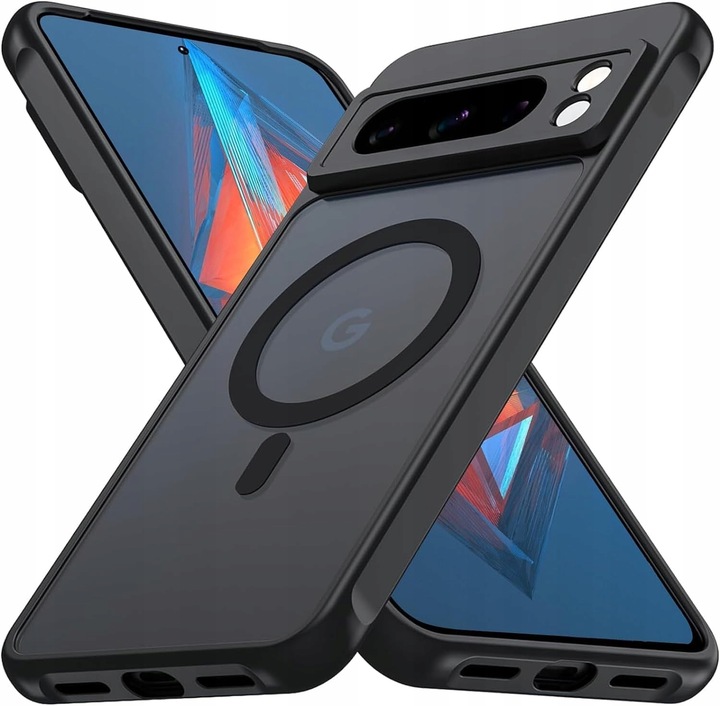 ETUI WZMACNIANE 360° do GOOGLE PIXEL 8 PRO | MAGSAFE CASE | CZARNY MAT