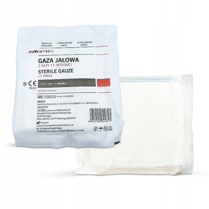 GAZA OPATRUNKOWA JAŁ EMTIM 17NITKOWA 1M2 100SZT