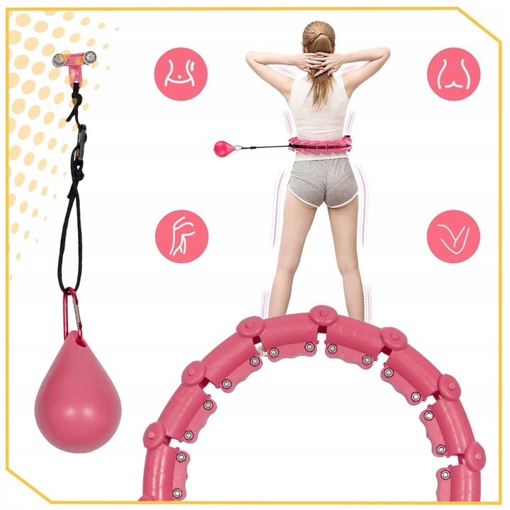 HULA HOP ODCHUDZAJĄCY SMART Z OBCIĄŻNIKIEM OBCIĄŻENIEM HULAHOP ODCHUDZAJĄCE