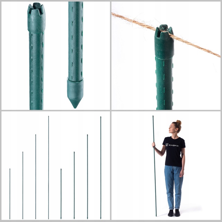 TYCZKA DO ROŚLIN PODPORA 180cm TYCZKI PALIK POMIDORÓW POWLEKANA 16mm