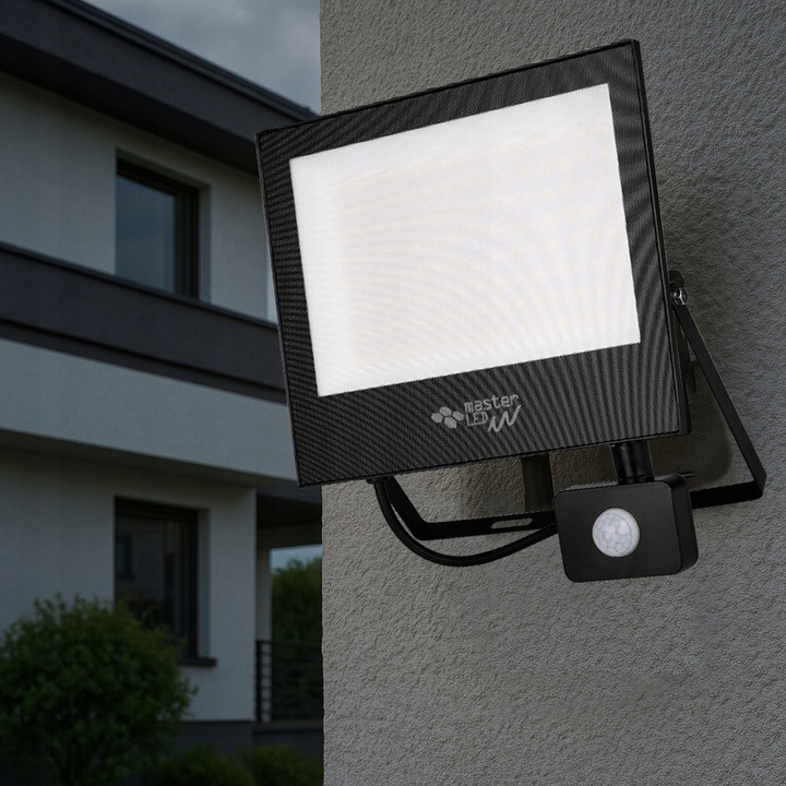 HALOGEN LED z czujnikiem ruchu naświetlacz lampa 50W 4500K ZEWNĘTRZNY