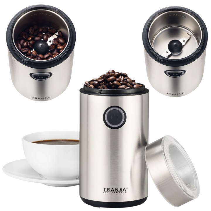 Elektryczny Młynek do mielenia kawy INOX 200W