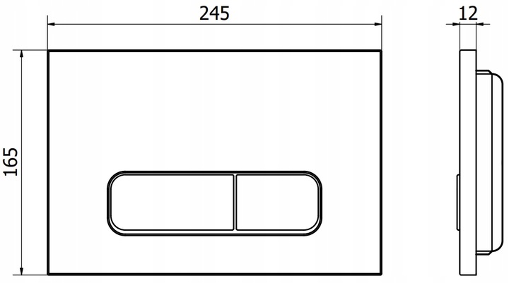 PRZYCISK WC NAPO 02 do GEBERIT UP100 CZARNY