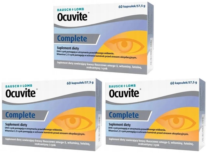 Ocuvite Complete Wsparcie Prawidłowego Widzenia 60 Kapsułek
