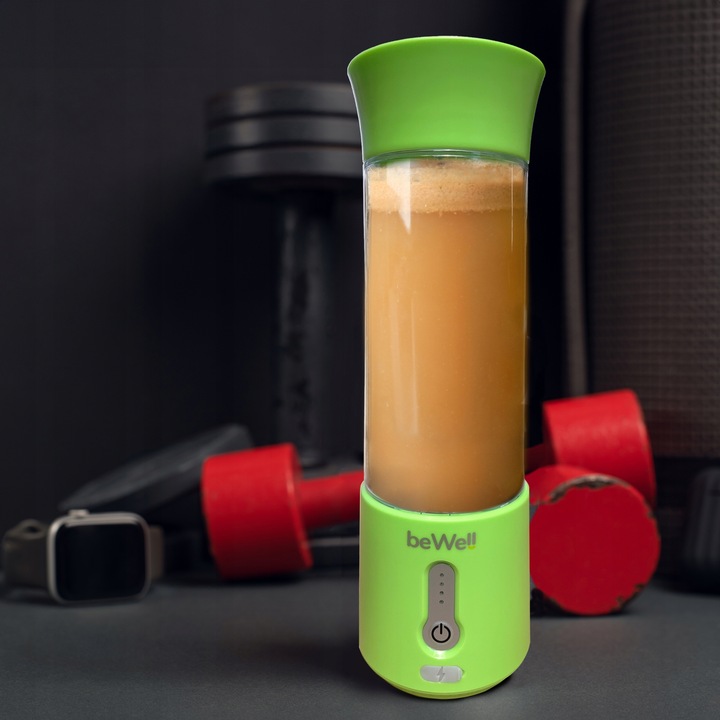 BLENDER KIELICHOWY DO SMOOTHIE I KOKTAJLI RECZNY beWell 500ml BEZPRZEWODOWY