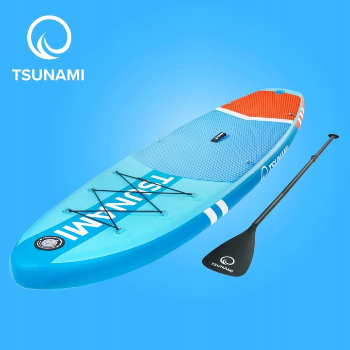 DESKA SUP TSUNAMI POMPOWANA PADDLE BOARD WIOSŁO KAJAK DO PŁYWANIA 320CM