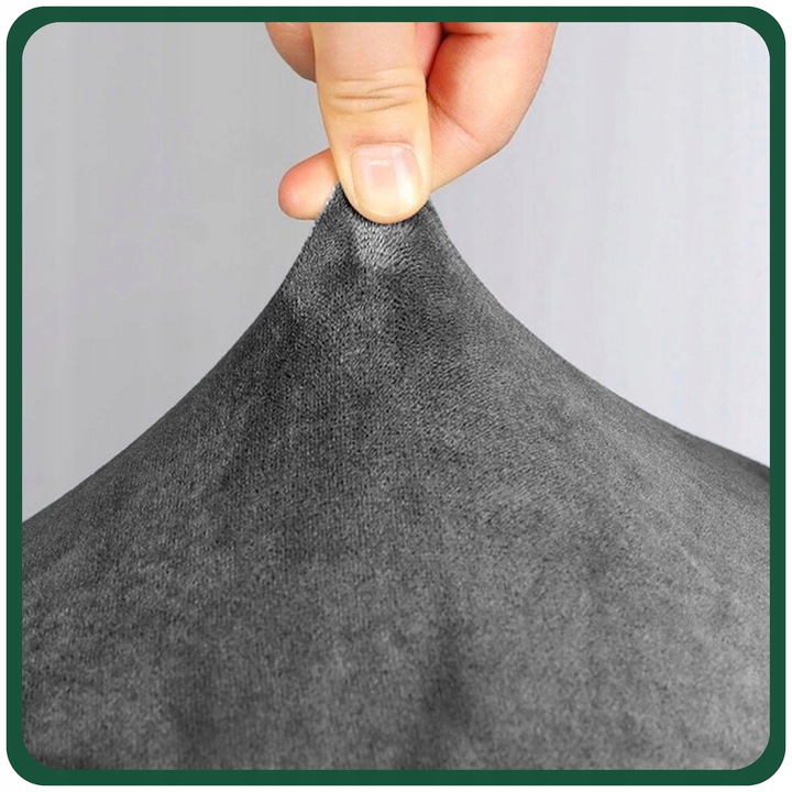 POKROWIEC NA KRZESŁO SKANDYNAWSKIE SZARY WELUR ELASTYCZNY GRUBY UNIWERSALNY