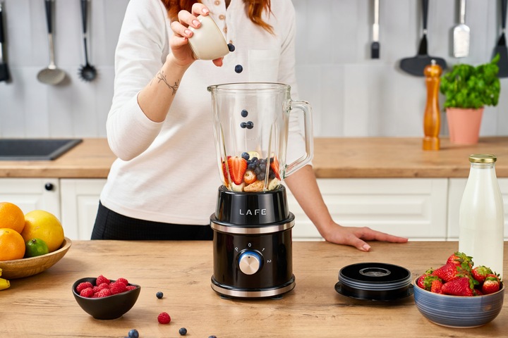 Blender Kielichowy Szklany do koktajli mikser Mocny1300W 1,5L Kruszy Lód