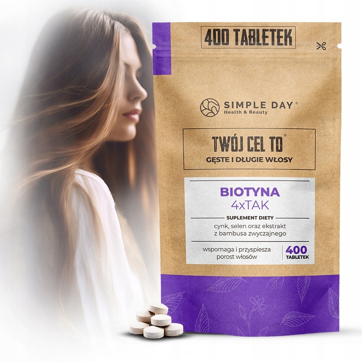 BIOTYNA 4 x TAK od Twój Cel To - 400szt. Najlepsza Na Włosy Skórę Paznokcie