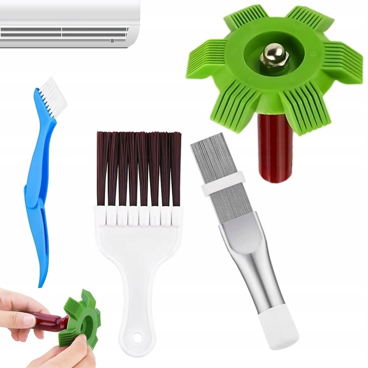 4szt ZESTAW SZCZOTEK GRZEBIENI DO CZYSZCZENIA KLIMATYZACJI SAMOCHODU