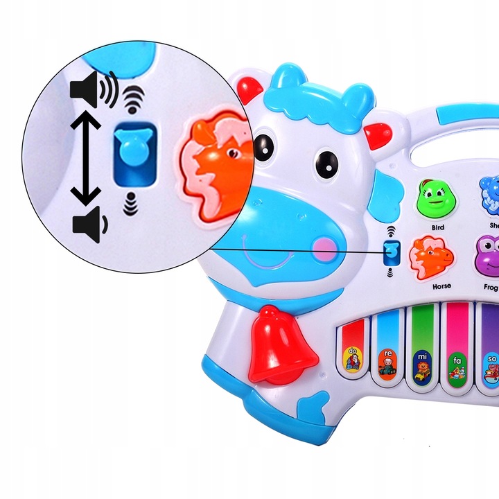 ORGANKI PIANINKO ZWIERZĄTKA KRÓWKA DLA DZIECI EDUKACYJNE INTERAKTYWNE