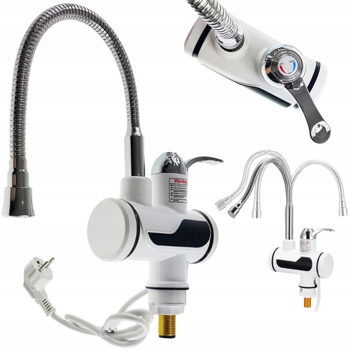 KRAN PODGRZEWACZ WODY 3000 W ELEKTRYCZNY PRZEPŁYWOWY Z WYŚWIETLACZEM