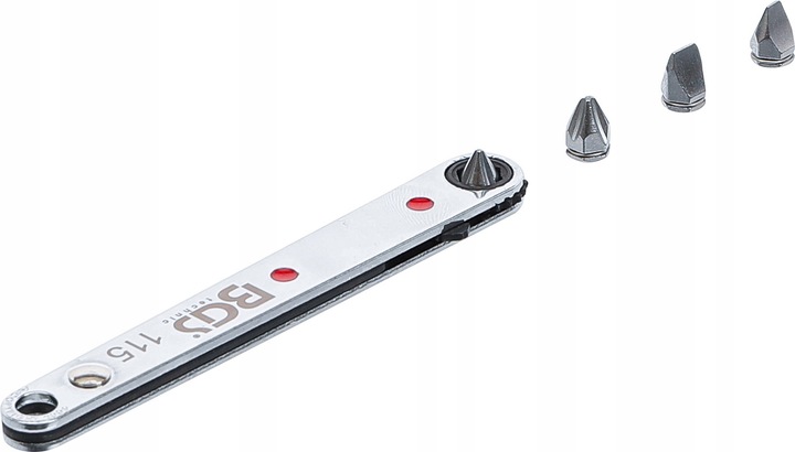 Specjalna grzechotka do bitów cienka 1/4" z bitami