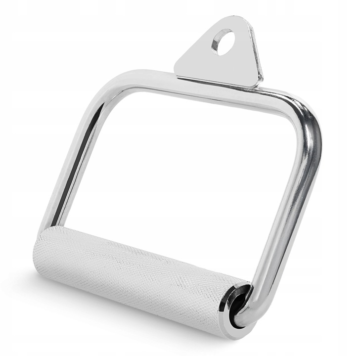 UCHWYT DO WYCIĄGU ATLASU POJEDYNCZY OBROTOWY STALOWY RYFLOWANY PLECY BICEPS