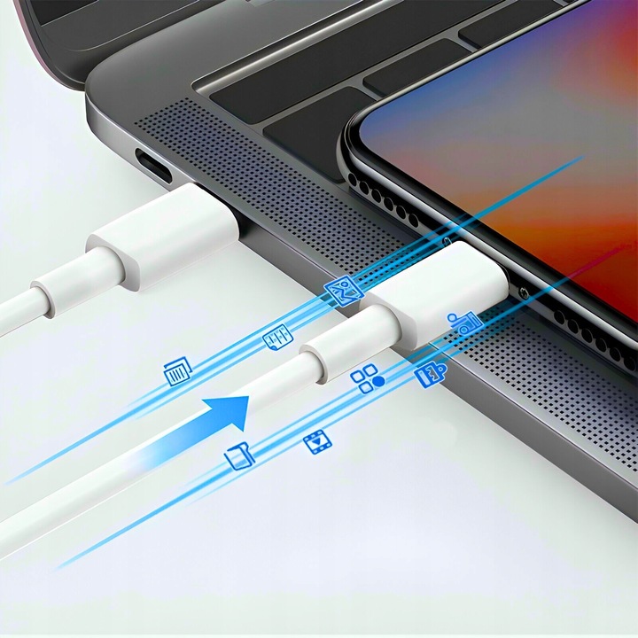 KABEL USB-C LIGHTNING PD 20W 3A DO IPHONE 13 11 APPLE 1M SZYBKIE ŁADOWANIE