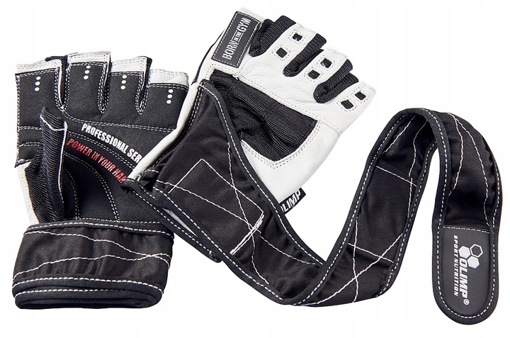 OLIMP RĘKAWICE TRENINGOWE COMPETITION WHITE r.L