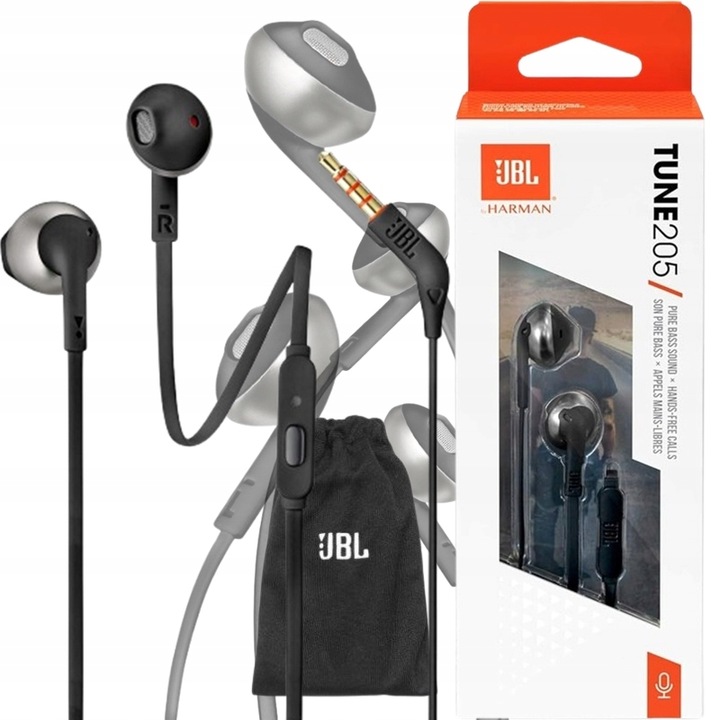 Słuchawki przewodowe douszne JBL Tune 205