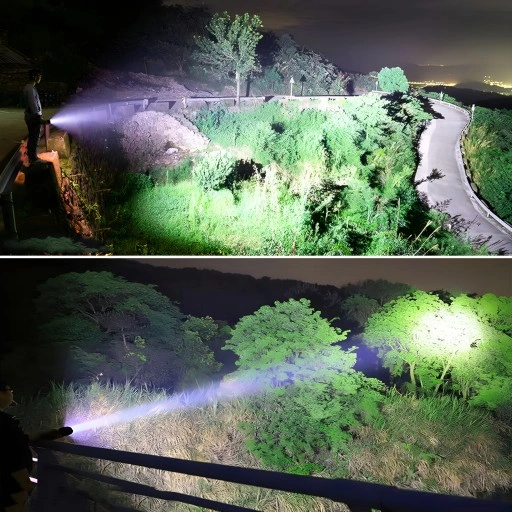 MOCNA LATARKA TAKTYCZNA LED AKUMULATOROWA SZPERACZ REFLEKTOR ZOOM WOJSKOWA