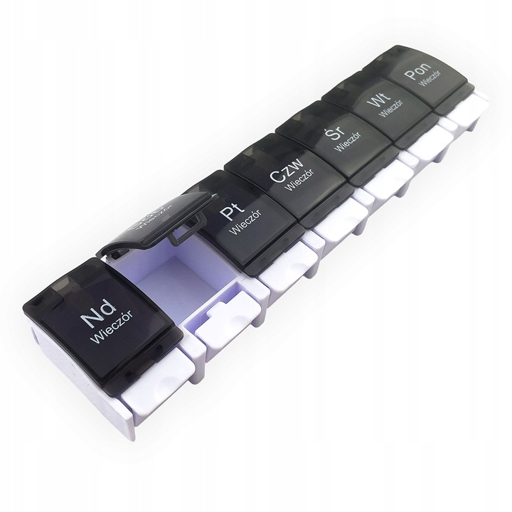 Pudełko na leki organizer kasetka 7 dni rano wieczór 14 przegródek