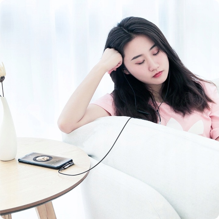 BASEUS ADAPTER PRZEJŚCIÓWKA AUDIO USB-C 1A TYP-C - MINI JACK 3.5MM AUX