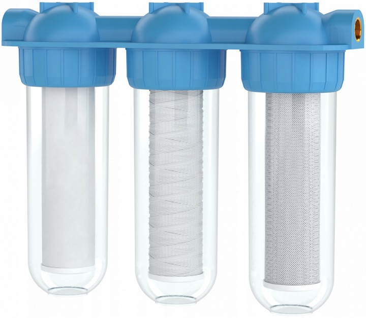 Wessper filtr wody 1" 3 stopniowy na cały dom + wkłady filtracja wstępna