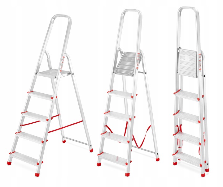 DRABINA domowa 6 stopniowa aluminiowa HIGHER