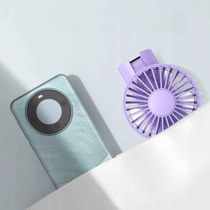 Wiatrak USB Cichy mini wentylator biurkowy ręczny 2400mAh TOPK K38