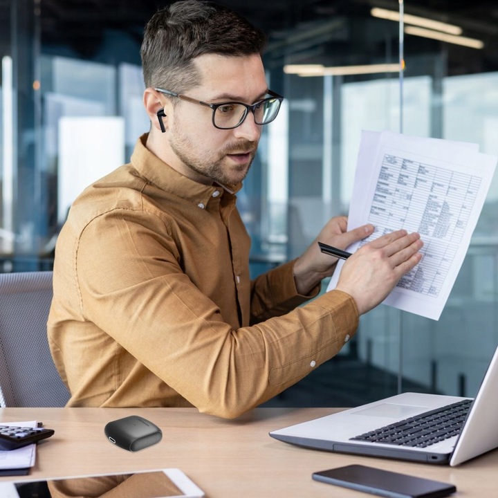 Słuchawki bezprzewodowe douszne Manta RYTMO X czarne TWS mikrofon 59ms