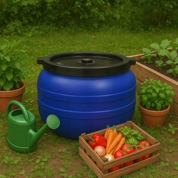 BECZKA ZBIORNIK NA DESZCZÓWKĘ DO KISZENIA 100L ZAKRĘTKA ATEST