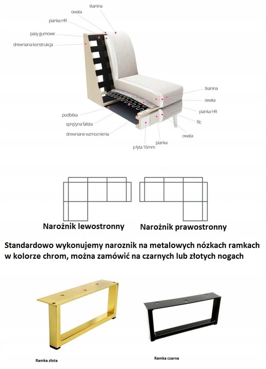 Narożnik Canada L rogówka, zagłówki piki f spania pojemnik DUZO